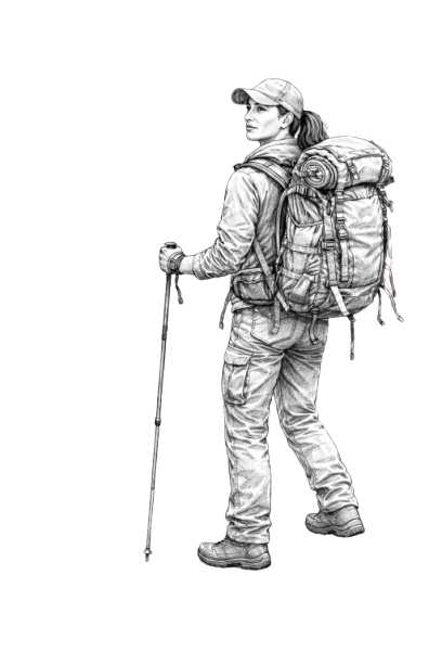 Female trekker