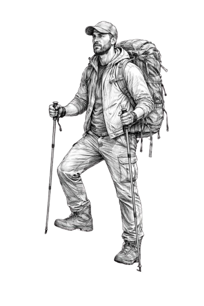 Male trekker